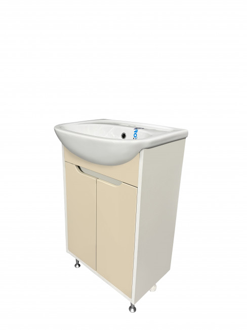 Тумба Runo Эконова 50 белая крем под умывальник Уют 50 (00-00004658)