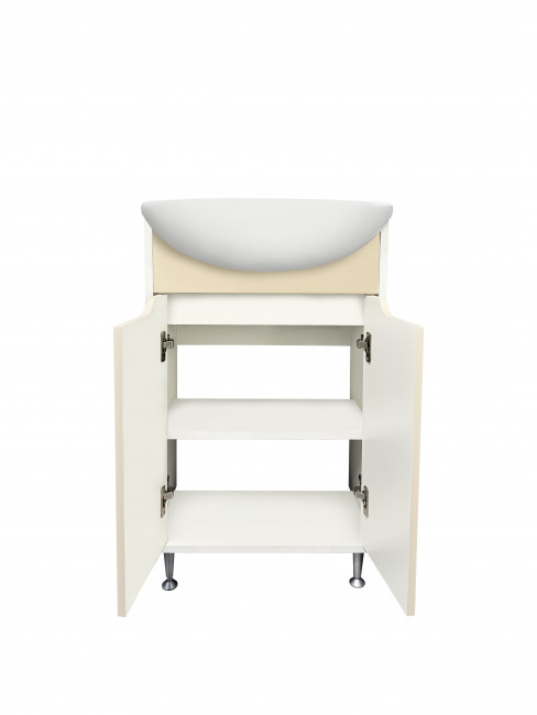 Тумба Runo Эконова 50 белая крем под умывальник Уют 50 (00-00004658)