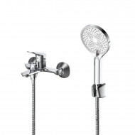 Смеситель для ванны с душем DQ Leipzig короткий излив хром (DA1763201)