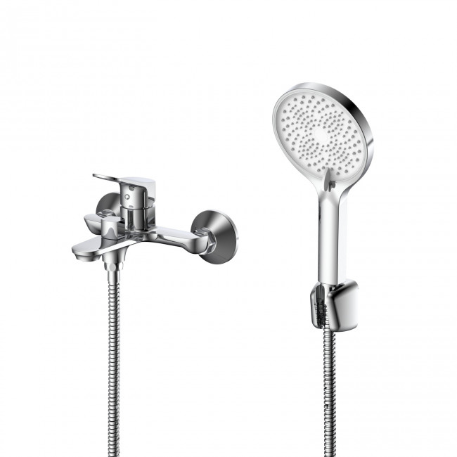 Смеситель для ванны с душем DQ Leipzig короткий излив хром (DA1763201) Смеситель для ванны с душем DQ Leipzig короткий излив хром (DA1763201)