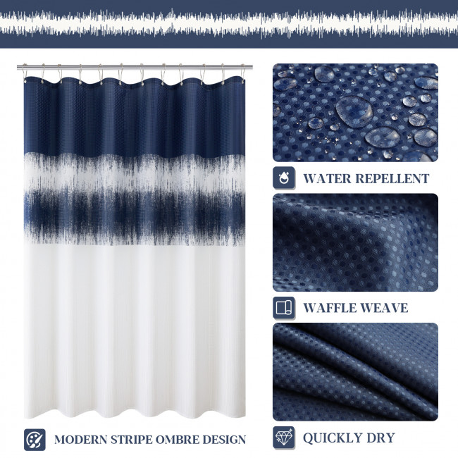 Шторка для ванной 183х213 Carnation Home Fashions Rain Blue RIN213BLU