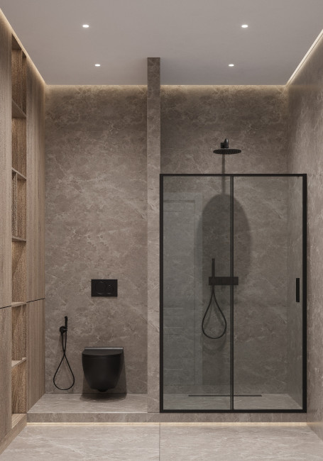 Душевая дверь Timo TD-150/03C-6, раздвижная 1950*1500, стекло прозрачное 6 мм (T04)