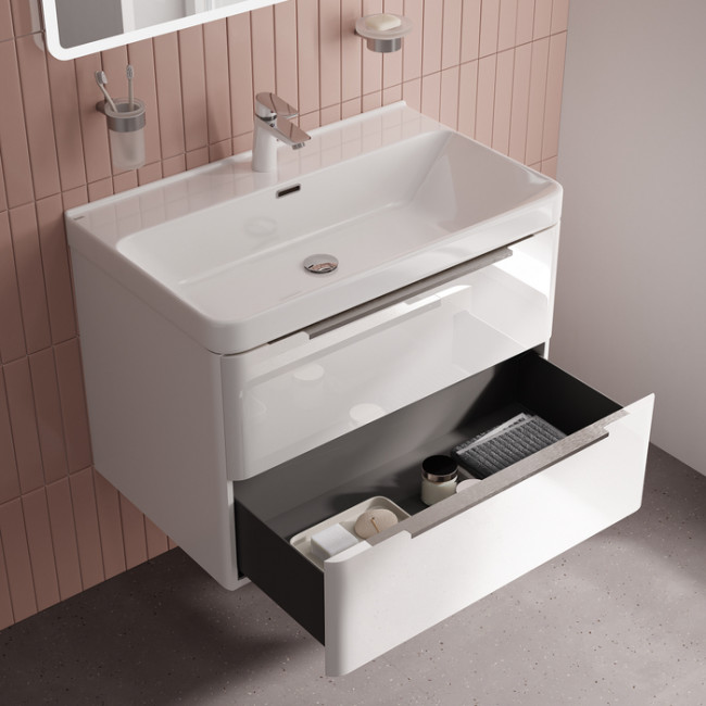 Тумба с умывальником IDDIS Cloud X подвесная, 80 см, белый (CLX80W0i95K) Тумба с умывальником IDDIS Cloud X подвесная, 80 см, белый (CLX80W0i95K)