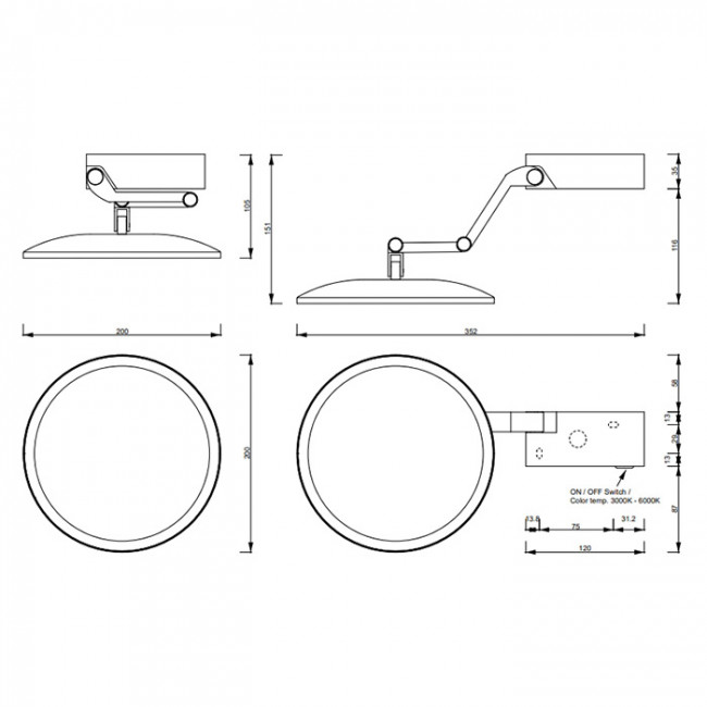 Decor Walther Club Косметическое зеркало , цвет: хром Decor Walther Club Косметическое зеркало , цвет: хром