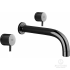 CISAL Less New Смеситель для раковины на 3 отверстия из стены,излив 250 мм, цвет: черный матовый