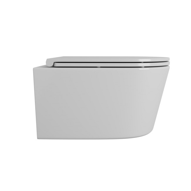 Унитаз подвесной безободковый (торнадо) DQ Schille 570*430*360мм, сиденье микролифт, белы (DT1466516)