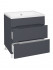 Тумба Runo Парма 60 2 ящика графит под умывальник Omega 60 (00-00001454)