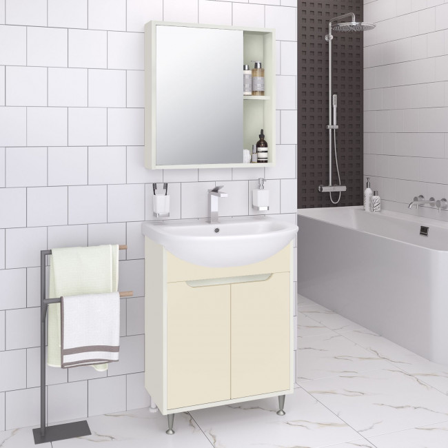 Зеркальный шкаф Runo Эко 52 БЕЛЫЙ (00-00004681)