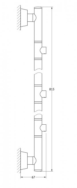 Штанга для 3-х аксессуаров 82 см FBS Vizovice VIZ 075