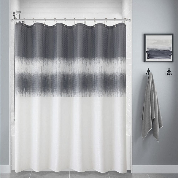 Шторка для ванной 183х213 Carnation Home Fashions Rain Grey RIN213GRY Шторка для ванной 183х213 Carnation Home Fashions Rain Grey RIN213GRY