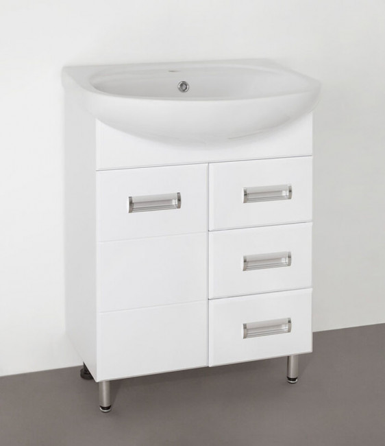 Тумба с раковиной Style Line Ирис 65 (3 ящ.) под умывальник Стелла 66