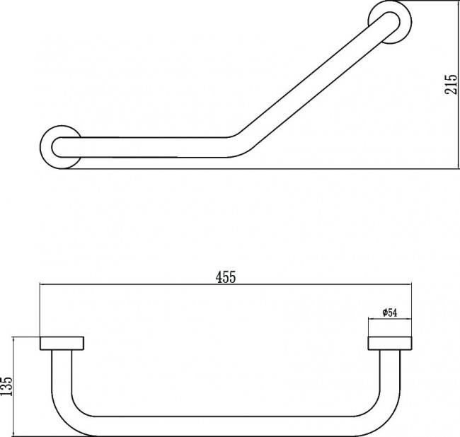 Поручень Savol изогнутый (S-010300) Поручень Savol изогнутый (S-010300)