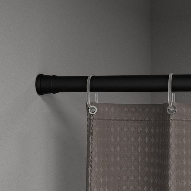 Карниз для ванной комнаты IDDIS Elegante 110-200 см, черный матовый (SRB0120i14) Карниз для ванной комнаты IDDIS Elegante 110-200 см, черный матовый (SRB0120i14)