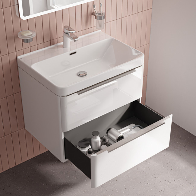 Тумба с умывальником IDDIS Cloud X подвесная, 70 см, белый (CLX70W0i95K)