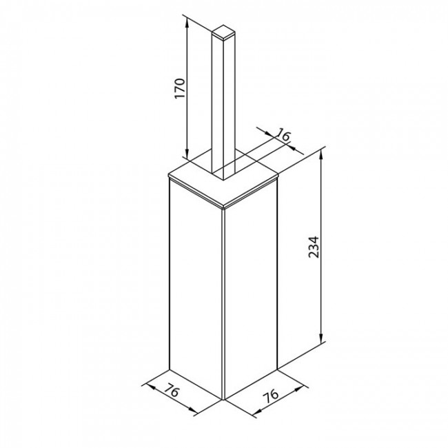 Ершик туалетный напольный Bongio Domino, цвет: белый
