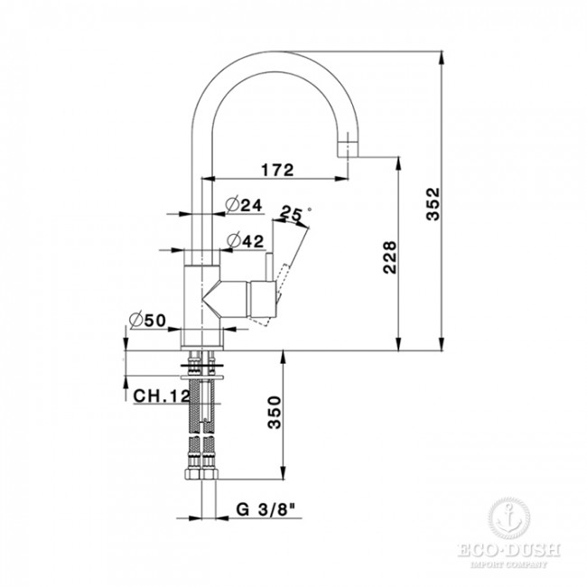 Cisal Less New Смеситель для раковины, на 1 отв., цвет: черный матовый