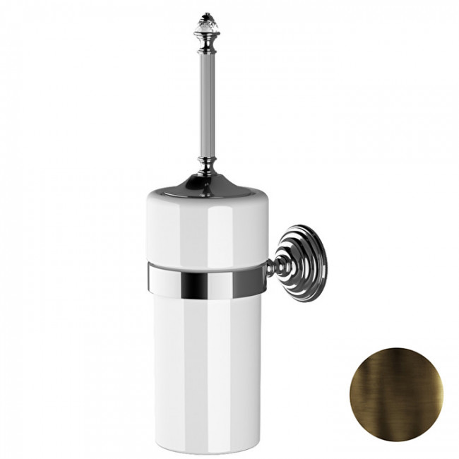 Devon&Devon Diamond Туалетный ершик, подвесной, белая керамика, цвет: бронза Devon&Devon Diamond Туалетный ершик, подвесной, белая керамика, цвет: бронза