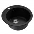 Мойкa MIXLINE ML-GM13 круглая  ультра-черная (344) 495мм (глуб. чаши 200) NEW (551898)