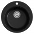 Мойкa MIXLINE ML-GM13 круглая  ультра-черная (344) 495мм (глуб. чаши 200) NEW (551898)