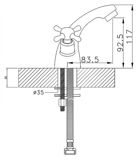 Смеситель для раковины Rossinka G (G02-61)