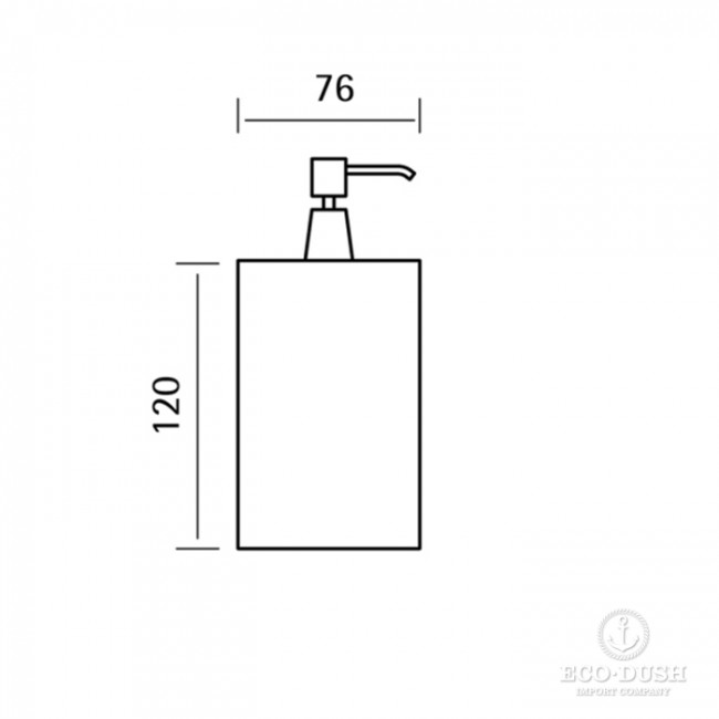 Cisal Xion Дозатор для жидкого мыла, настольный, цвет: нержавеющая сталь