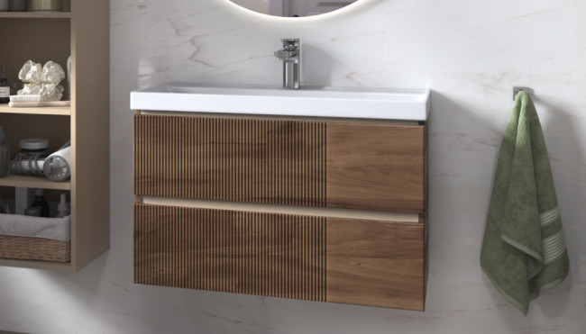 Тумба под раковину Velvex Mondi 800-0-2 (Madera Classica Slim) навесная акация темная (308 акация темная) Тумба под раковину Velvex Mondi 800-0-2 (Madera Classica Slim) навесная акация темная (308 акация темная)