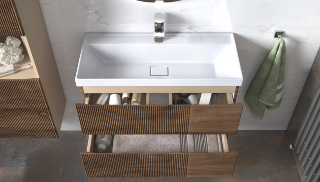 Тумба под раковину Velvex Mondi 800-0-2 (Madera Classica Slim) навесная акация темная (308 акация темная) Тумба под раковину Velvex Mondi 800-0-2 (Madera Classica Slim) навесная акация темная (308 акация темная)