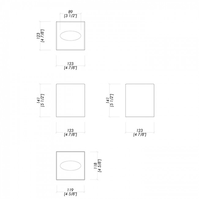Devon&Devon Waltz Контейнер для бумажных платков, настольный, цвет: хром