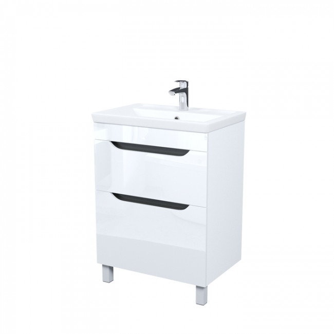 Тумба с умывальником, напольная, 60 см, белый, Ray, IDDIS, RAY60WFi95K Тумба с умывальником, напольная, 60 см, белый, Ray, IDDIS, RAY60WFi95K