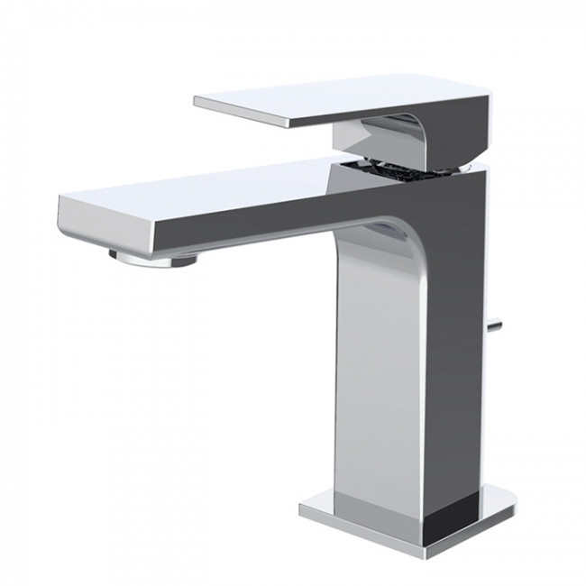 Carlo Frattini Fit Смеситель для раковины, на 1 отв, донный клапан, h110мм излив 110мм, цвет: хром