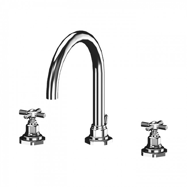 Gattoni TRD Смеситель для раковины, 3 отв., ручки Paris, цвет: хром TR097/18C0