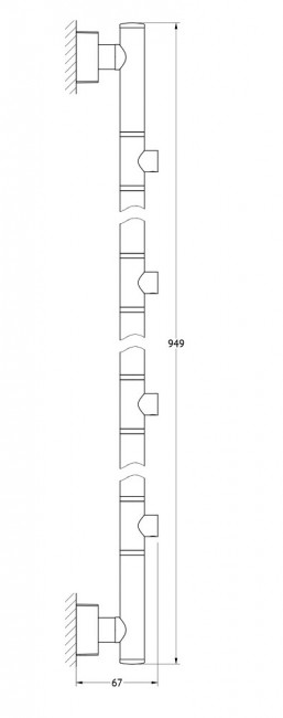 Штанга для 4-х аксессуаров 95 см FBS Esperado ESP 076