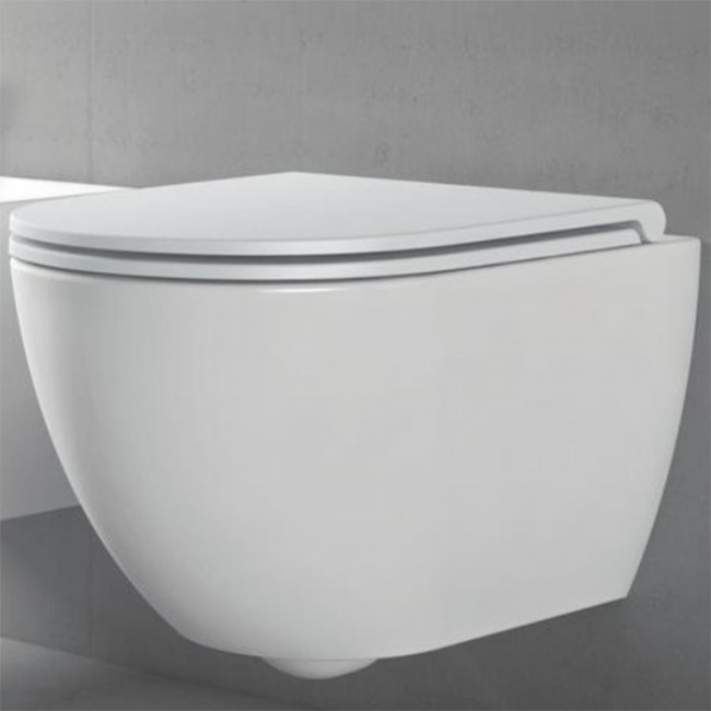 AZZURRA COMODA Унитаз подвесной безободковый 51,5x36см, цвет: белый