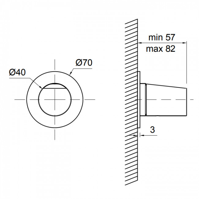 Antonio Lupi Indigo Переключатель поток на 2 выхода, цвет: графит