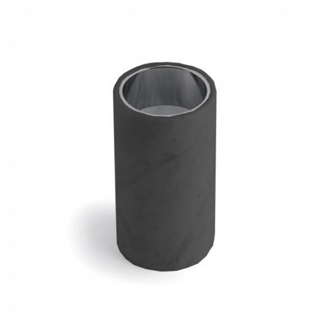 Bertocci Carrarino Стакан, настольный, цвет: черный мрамор/хром