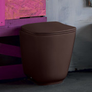 Kerasan Tribeca Унитаз напольный пристенный 55 см, безободковый, c креплением WB5N, цвет: Borgogna matt