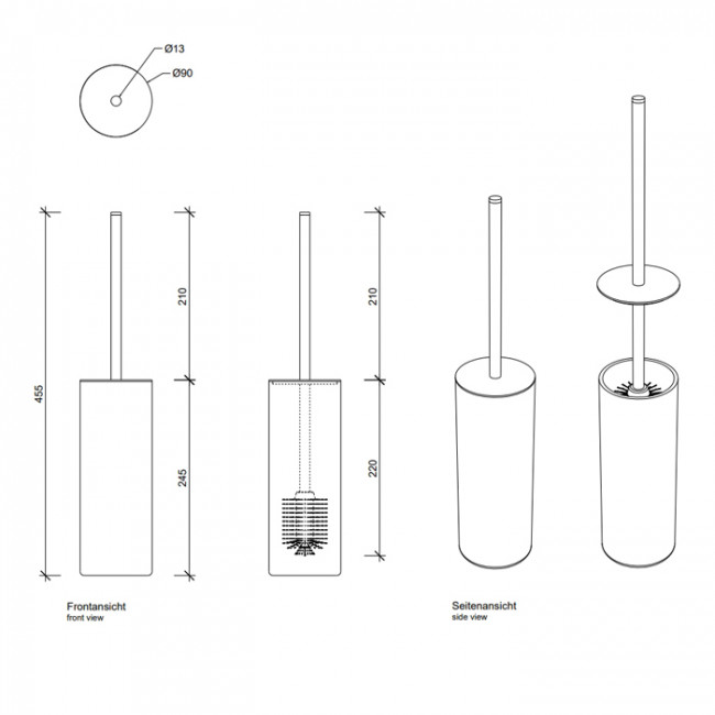 Decor Walther Crack SBG Туалетный ершик, напольный, французское стекло Craquele, цвет: хром Decor Walther Crack SBG Туалетный ершик, напольный, французское стекло Craquele, цвет: хром