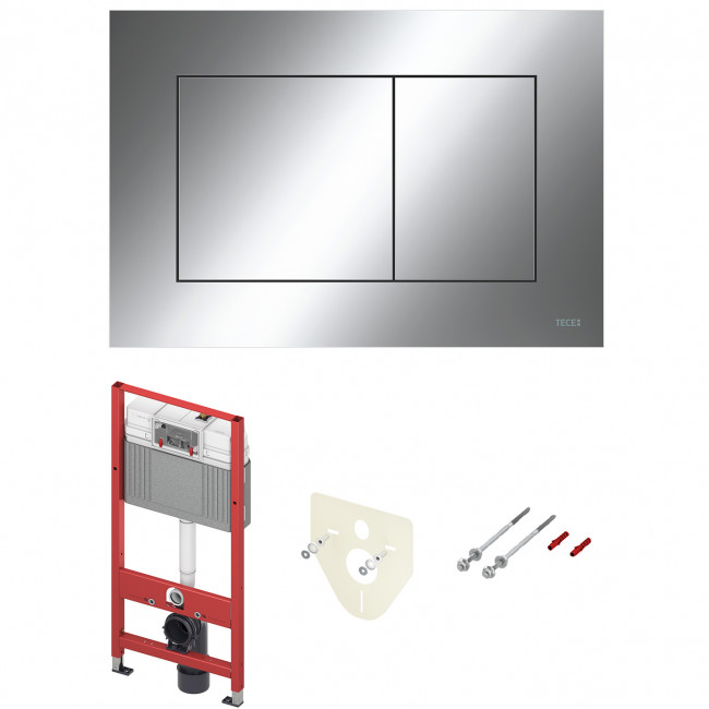 Комплект инсталляции 4 в 1 с панелью смыва ТЕСЕnow для установки подвесного унитаза (9400412) Комплект инсталляции 4 в 1 с панелью смыва ТЕСЕnow для установки подвесного унитаза (9400412)