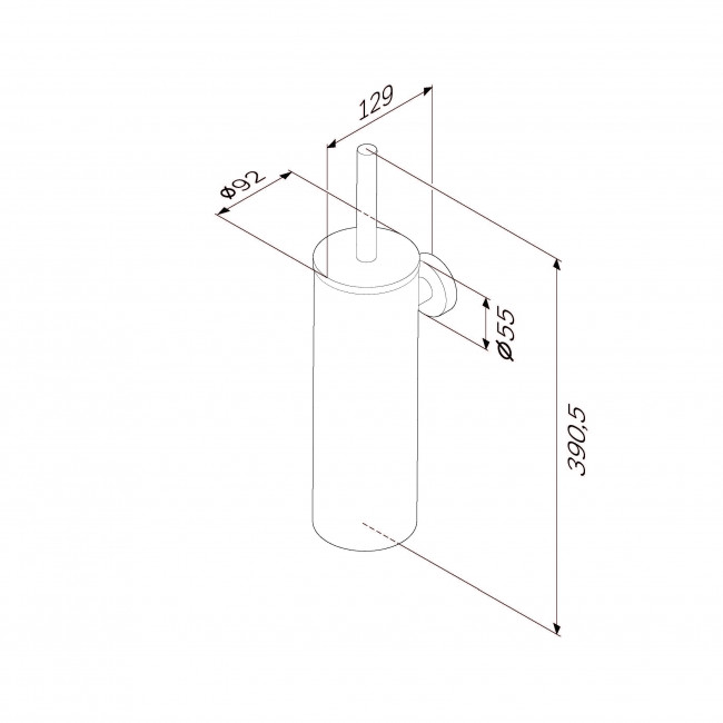 AM.PM A7433600 Sense L, Стойка с туалетной щеткой подвесная, сталь AM.PM A7433600 Sense L, Стойка с туалетной щеткой подвесная, сталь
