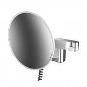 Emco Evo Косметическое зеркало, LED, O209 mm, 2-колено, шнур, 5x увелич., подвесной, цвет: хром