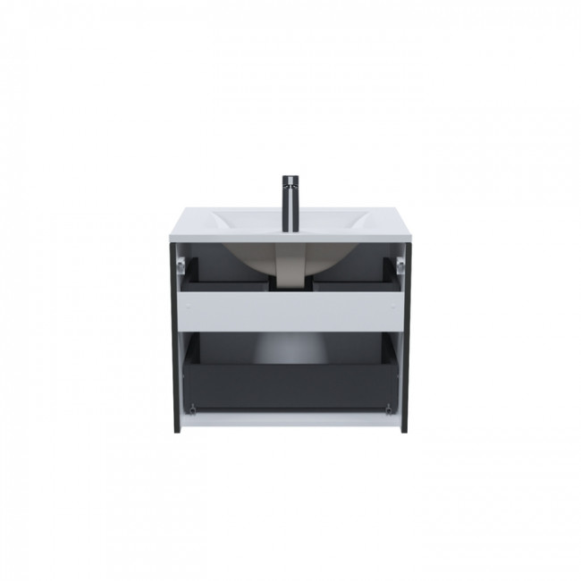 Тумба с умывальником IDDIS Bild подвесная, 60 см, темно-серый (BIL60G0i95K)