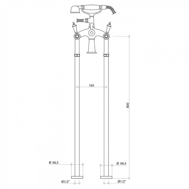 Смеситель для ванны Bongio Capri, цвет: хром 17528CR00