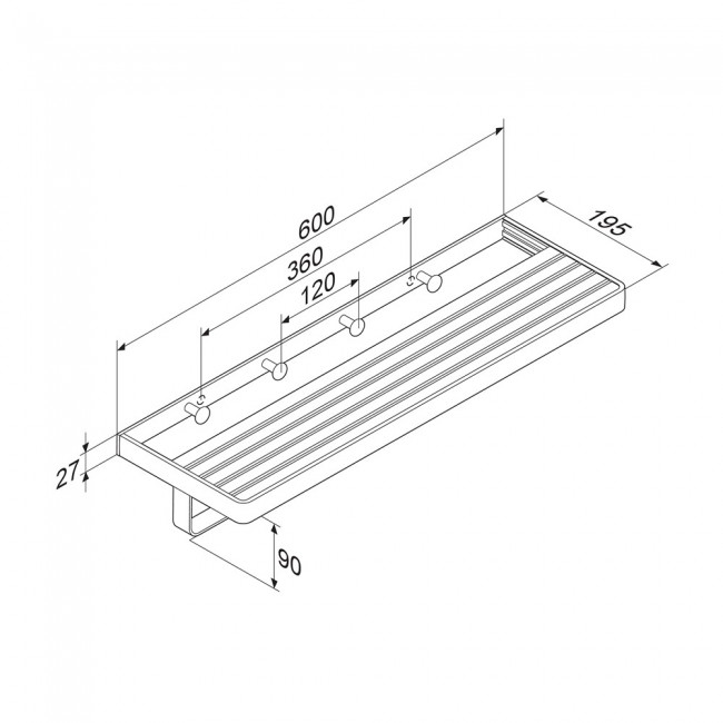 Damixa DA7737700 Jupiter Полка для полотенец