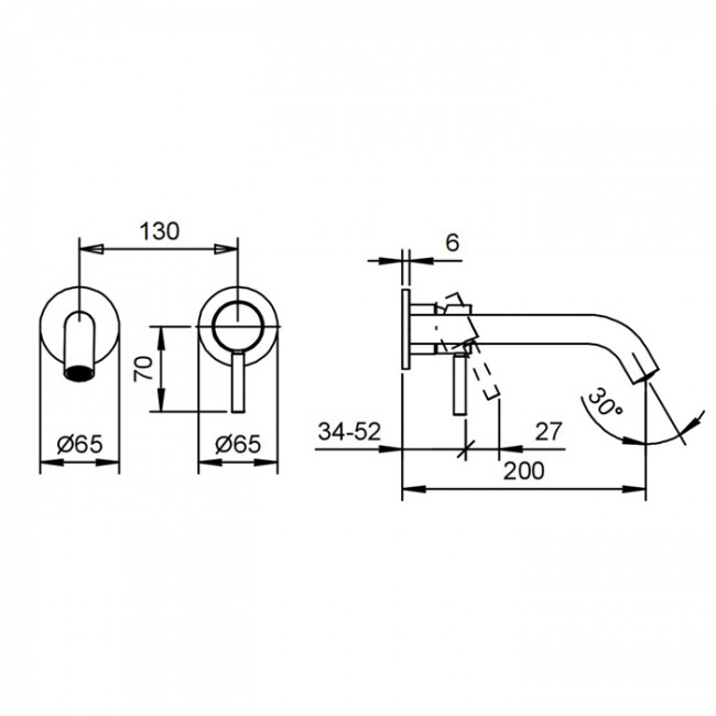 Fantini Nostromo Смеситель для раковины, встраиваемый, цвет: нержавеющая сталь 50 93 E811B