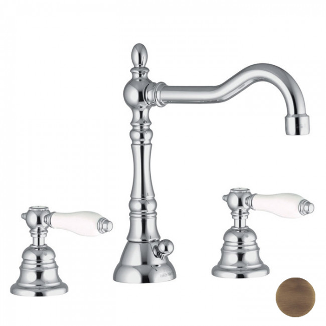 Carlo Frattini Herend Смеситель на 3 отв. для раковины, цвет: бронза Carlo Frattini Herend Смеситель на 3 отв. для раковины, цвет: бронза