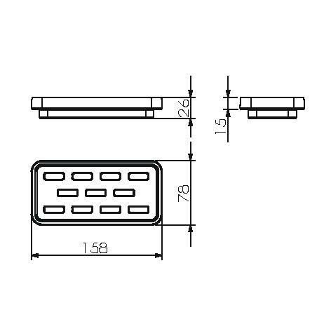 Держатель двойной настольный для стакана, мыльницы или дозатора Langberger Melvin 32017A-01-00