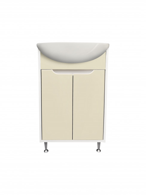 Тумба Runo Эконова 60 белая крем под умывальник Уют 60 (00-00004659) Тумба Runo Эконова 60 белая крем под умывальник Уют 60 (00-00004659)