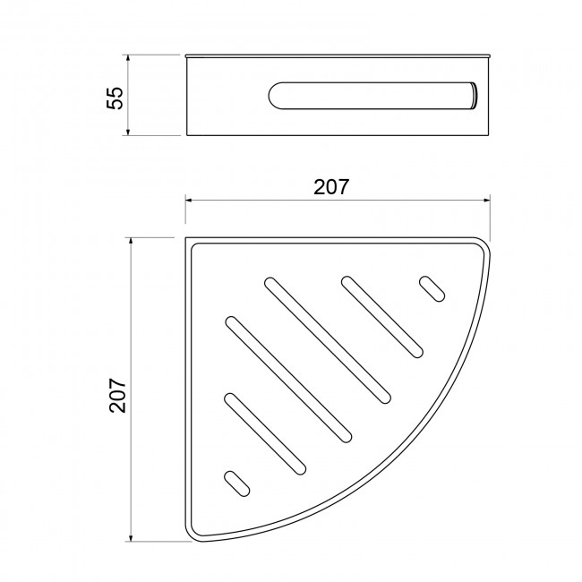 Полка угловая Timo Luiroчерное золото (18577/18)