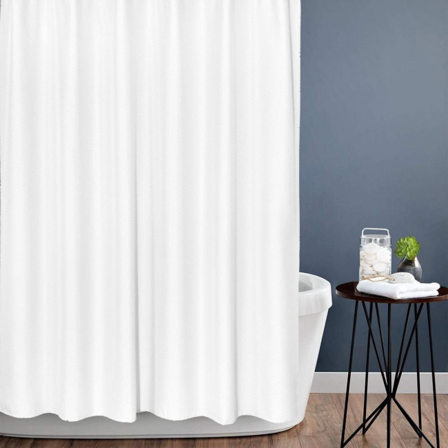 Шторка для ванной 200х200 Carnation Home Fashions Grace Jacquard White FSC20-HX71/21