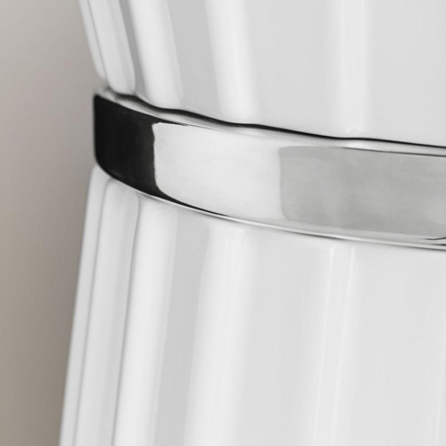 Oasis Plisse Раковина 66x46x16 см, 3 отв., накладная, цвет: хром/белый